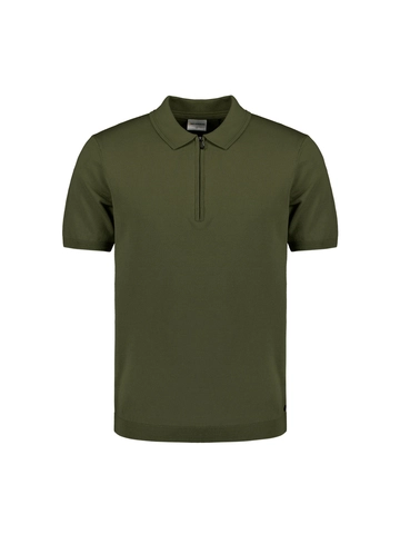 No Excess - Polo - Groen - Pullover Short Sleeve Polo Zip - 27210352