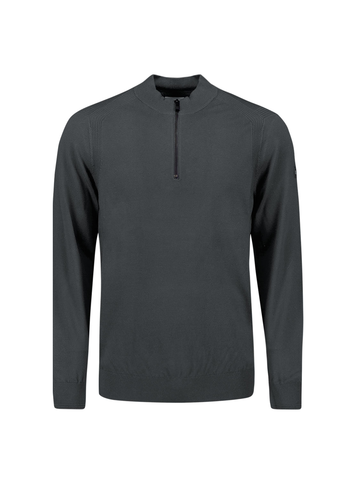 No Excess - Schipperstrui - Donkergrijs - Pullover Half Zip - 26211105