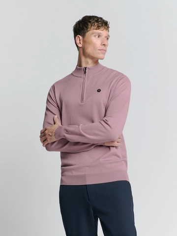 No Excess - Schipperstrui - Roze - Pullover Half Zip - 27210106Sn
