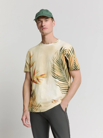 No Excess - T-shirt korte mouw - Beige - T-Shirt Crewneck Allover Print - 28350416