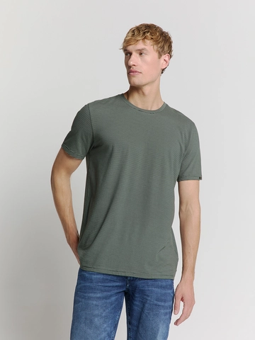 No Excess - T-shirt korte mouw - Grijs - T-Shirt Crewneck Stripes - 28340471