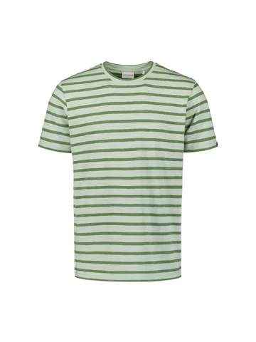 No Excess - T-shirt korte mouw - Groen - T-Shirt Crewneck Jacquard Stri - 27350304