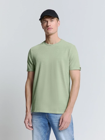 No Excess - T-shirt korte mouw - Groen - T-Shirt Crewneck Stripes - 27340371