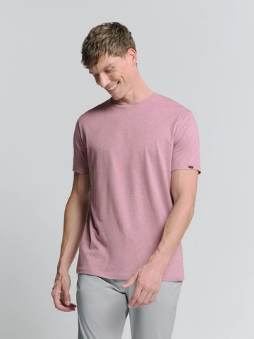 No Excess - T-shirt korte mouw - Roze - T-Shirt Crewneck Melange - 27340262Sn