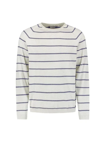 No Excess - Trui met ronde hals - Ecru - Pullover Crewneck Stripes - 27230116