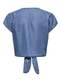 Only - Blouse korte mouw - Blauw - Onlbea Siesta Ss Knot Dnm Shir - 15344181