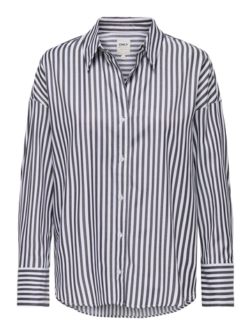 Only - Blouse lange mouw - Antraciet - Onloregon Solo Shirt Wvn - 15314330