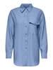Only - Blouse lange mouw - Blauw - Onltania Life Ls Shirt Wvn - 15340270