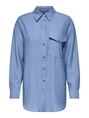Only - Blouse lange mouw - Blauw - Onltania Life Ls Shirt Wvn - 15340270