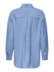 Only - Blouse lange mouw - Blauw - Onltania Life Ls Shirt Wvn - 15340270
