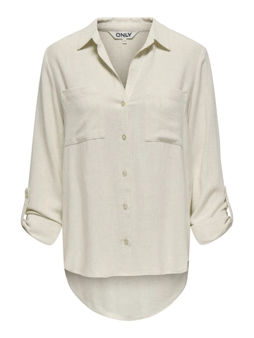 Only - Blouse lange mouw - Ecru - Onlyasmin-Siesta Ls Li Bl Shir - 15349102