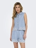 Only - Blouse mouwloos - Lichte Denim - Onlmoon S/L Brod Anglaise Dnm - 15348191