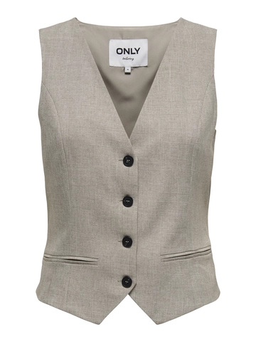 Only - Gilet - Grijs - Onllinda S/L Mel Fit Waistcoat - 15336753