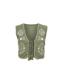 Only - Gilet - Groen - Onlthyra Sl Emb Vest Wvn - 15355338