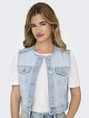 Only - Gilet - Lichte Denim - Onlfeliz Dnm Waistcoat Round C - 15351937