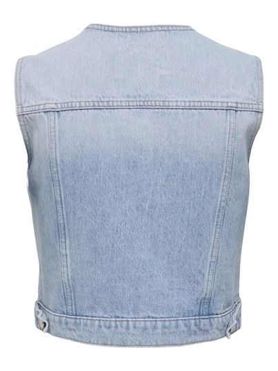 Only - Gilet - Lichte Denim - Onlfeliz Dnm Waistcoat Round C - 15351937