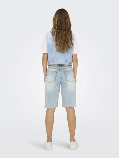 Only - Gilet - Lichte Denim - Onlfeliz Dnm Waistcoat Round C - 15351937