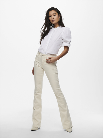 Only - Jeans - Ecru - Onlblush Mid Flared Dnm - 15230778