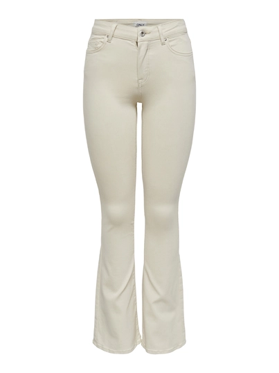 Only - Jeans - Ecru - Onlblush Mid Flared Dnm - 15230778
