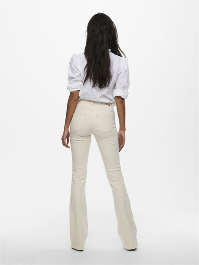 Only - Jeans - Ecru - Onlblush Mid Flared Dnm - 15230778