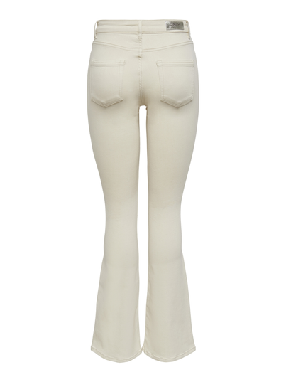 Only - Jeans - Ecru - Onlblush Mid Flared Dnm - 15230778