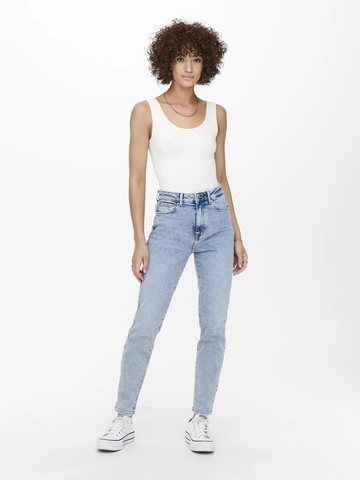 Only - Jeans - Lichte Denim - Onlemily Stretch Hw Dnm Cro789 - 15248715