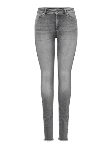 Only - Jeans - Lichtgrijs - Onlblush Mid Sk Ank Rea0918 - 15188520