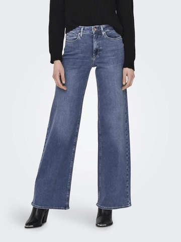 Only - Jeans - Stonewashed Denim - Onlmadison Blush Hw Wide Dnm - 15282980