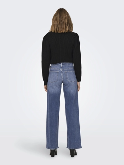 Only - Jeans - Stonewashed Denim - Onlmadison Blush Hw Wide Dnm - 15282980