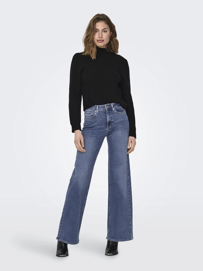 Only - Jeans - Stonewashed Denim - Onlmadison Blush Hw Wide Dnm - 15282980