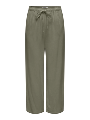Only - Katoenen broek - Groen - Onlsiesta Mw Pull-Up Linen Bl - 15322263