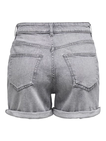 Only - Korte broek - Grijs - Onljosephinestretch Shorts Dnm - 15321381