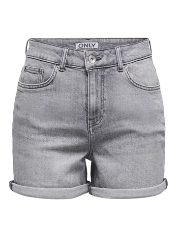 Only - Korte broek - Grijs - Onljosephinestretch Shorts Dnm - 15321381