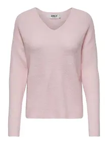 Only - Onlcamilla V-Neck L/S Pull - Trui met V-hals - Roze - 15204588
