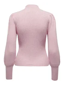 Only - Onlkatia L/S Highneck Pull - Trui met col - Roze - 15232494