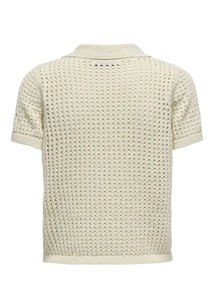 Only - Polo - Ecru - Onlannasofia Life Ss Long Polo - 15354851