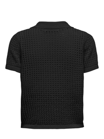 Only - Polo - Zwart - Onlannasofia Life Ss Long Polo - 15354851
