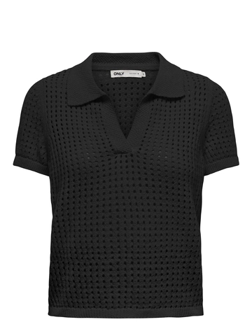 Only - Polo - Zwart - Onlannasofia Life Ss Long Polo - 15354851