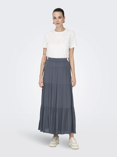 Only - Rok - Blauw - Onlmikka Life Long Skirt Wvn N - 15324808
