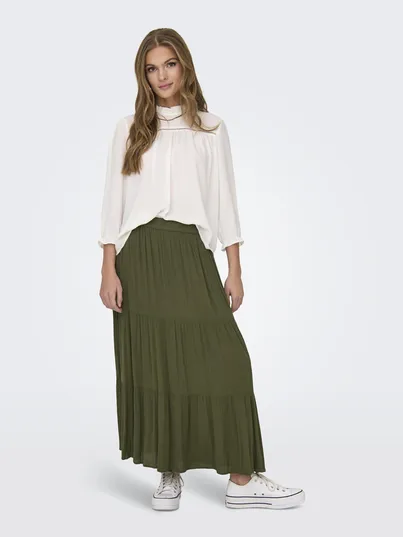 Only - Rok - Groen - Onlmikka Life Long Skirt Wvn N - 15324808