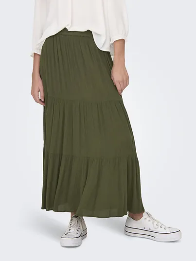 Only - Rok - Groen - Onlmikka Life Long Skirt Wvn N - 15324808