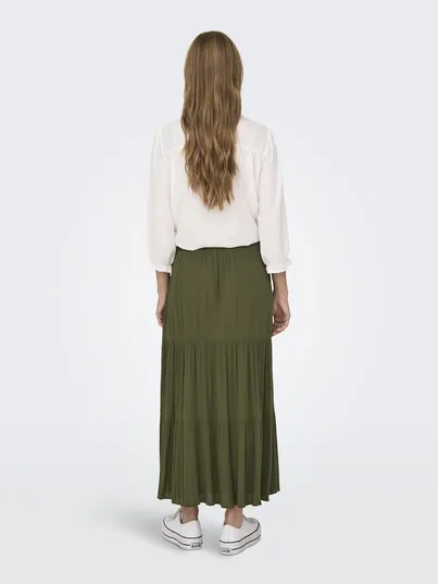 Only - Rok - Groen - Onlmikka Life Long Skirt Wvn N - 15324808