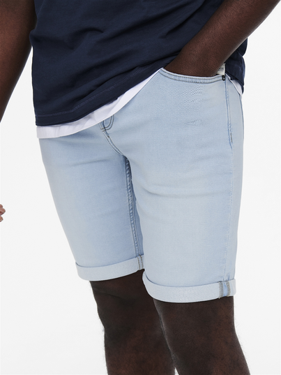 Only&Sons - Korte broek denim - Gebleekte denim - Onsply Lb Jog 8587 Pim Dnm Sho - 22018587