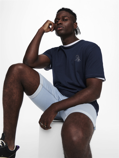 Only&Sons - Korte broek denim - Gebleekte denim - Onsply Lb Jog 8587 Pim Dnm Sho - 22018587