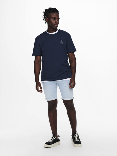 Only&Sons - Korte broek denim - Gebleekte denim - Onsply Lb Jog 8587 Pim Dnm Sho - 22018587