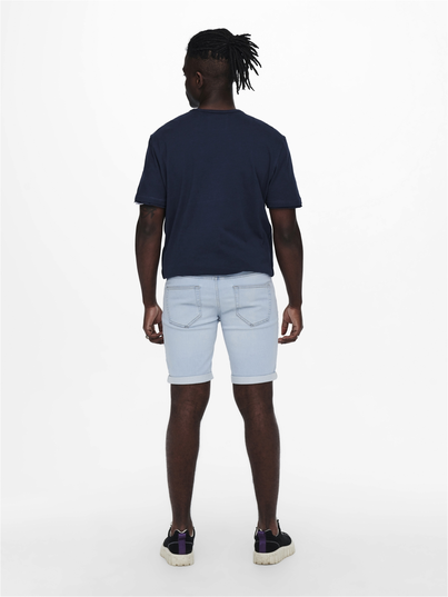Only&Sons - Korte broek denim - Gebleekte denim - Onsply Lb Jog 8587 Pim Dnm Sho - 22018587