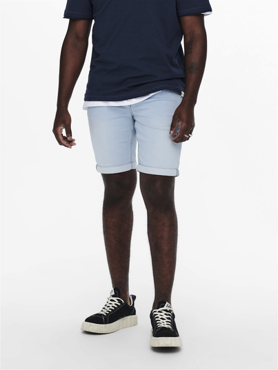 Only&Sons - Korte broek denim - Gebleekte denim - Onsply Lb Jog 8587 Pim Dnm Sho - 22018587