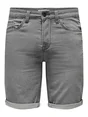 Only&Sons - Korte broek denim - Grijs - Onsply Jog Mg 8583 Pim Dnm Sho - 22018583