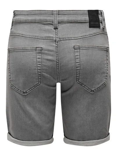 Only&Sons - Korte broek denim - Grijs - Onsply Jog Mg 8583 Pim Dnm Sho - 22018583