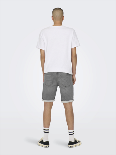 Only&Sons - Korte broek denim - Grijs - Onsply Jog Mg 8583 Pim Dnm Sho - 22018583